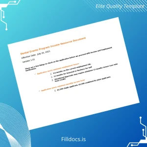 Fillable United States Dental Grants Program Employment Verification Letter Template - Word/PDF Template Preview - FillDocs