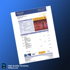 United Arab Emirates Emirates NBD Account Statement Template in Word and PDF formats