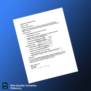 Fillable United Kingdom BLOCKCHAIN GB LIMITED Employment Verification Letter Template - Word/PDF Template Preview - FillDocs