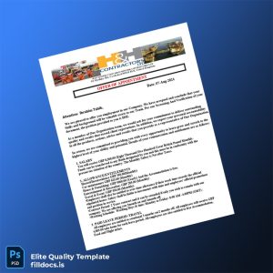 Fillable United Kingdom H H Contractors Ltd Employment Verification Letter Template - Word/PDF Template Preview - FillDocs