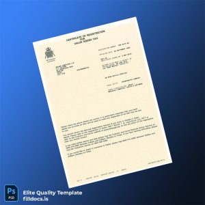 Fillable United Kingdom HMRC VAT Registration Certificate Template - Word/PDF Template Preview - FillDocs