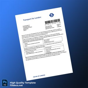 United Kingdom MAYOR OF LONDON Editable Oyster Photocard Application Letter Template in Word and PDF formats