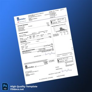 United Kingdom SoCalGas Editable Utility Bill Template in Word and PDF formats