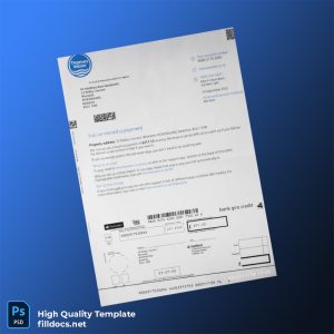 United Kingdom Thames Water Editable Utility Bill Template in Word and PDF formats