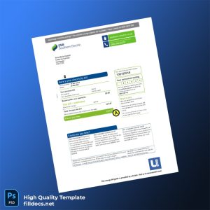 United Kingdom uSwitch Editable Electricity Bill Template in Word and PDF formats