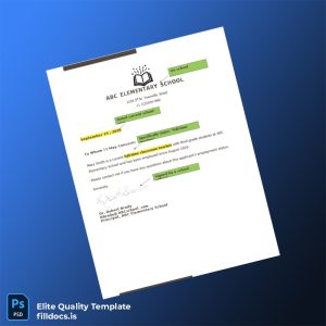 Fillable United States ABC Elementary School Employment Verification Letter Template - Word/PDF Template Preview - FillDocs