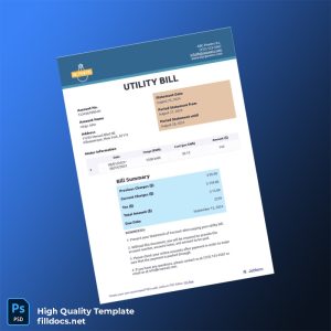 United States ABC Powers Inc Editable Utility Bill Template in Word and PDF formats