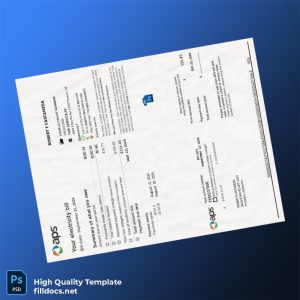 United States APS Editable Electricity Bill Template in Word and PDF formats