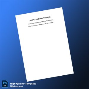 United States BingAds Editable Verification Document Template in Word and PDF formats