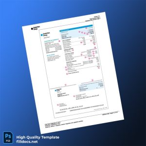 United States CenterPoint Energy Editable Utility Bill Template in Word and PDF formats