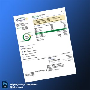 United States Central Hudson Gas Electric Corporation Editable Utility Bill Template in Word and PDF formats