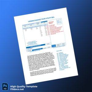 United States City Of Augusta KS Editable Electricity Bill Template in Word and PDF formats