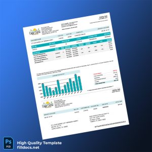 United States City Of Cape Coral Editable Utility Bill Template in Word and PDF formats