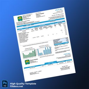 United States City Of Chaska Editable Utility Bill Template in Word and PDF formats