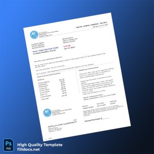 United States City Of Chicago Department Of Finance Editable Utility Bill Template in Word and PDF formats