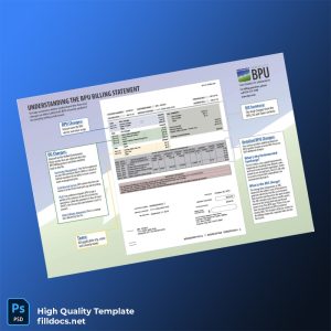 United States City Of Kansas City MO Editable Bank Statement Template in Word and PDF formats