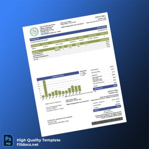 United States City Of Pembroke Pines Editable Utility Bill Template in Word and PDF formats