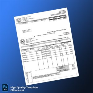United States City Of Texas City Editable Utility Bill Template in Word and PDF formats