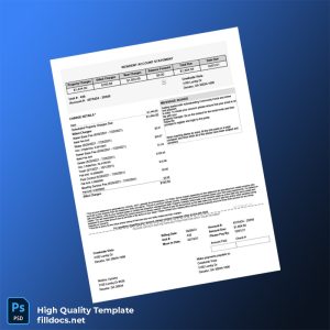 United States Creekside Vista Editable Utility Bill Template in Word and PDF formats