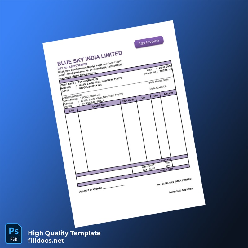 United States East Repair Inc Editable Utility Bill Template in Word and PDF formats page 3