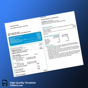 United States FPL Editable Utility Bill Template in Word and PDF formats