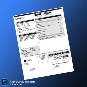 United States First Choice Power Editable Electricity Bill Template in Word and PDF formats