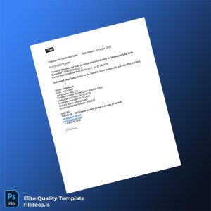Fillable United States GSG INC Employment Verification Letter Template - Word/PDF Template Preview - FillDocs