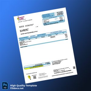 United States Grayson-Collin Electric Cooperative Editable Electricity Bill Template in Word and PDF formats