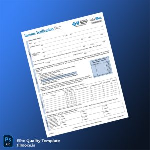 Fillable United States Income Verification Letter Template - Word/PDF Template Preview - FillDocs