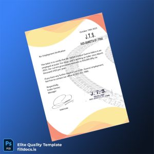 Fillable United States Justin Tire Shop Employment Verification Letter Template - Word/PDF Template Preview - FillDocs