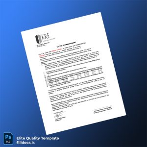 Fillable United States Kushner Real Estate Group Employment Verification Letter Template - Word/PDF Template Preview - FillDocs