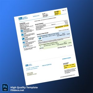 United States Los Angeles Department Of Water And Power Editable Utility Bill Template in Word and PDF formats