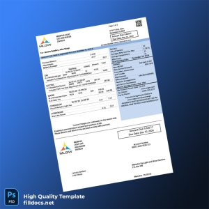 United States Memphis Light Gas And Water Division Editable Electricity Bill Template in Word and PDF formats