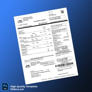 United States Memphis Light Gas And Water Division Editable Utility Bill Template in Word and PDF formats