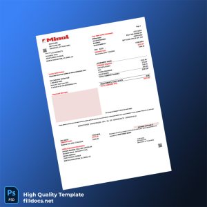 United States Minol USA Editable Utility Bill Template in Word and PDF formats