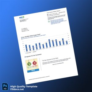 United States OUC Editable Water Bill Template in Word and PDF formats