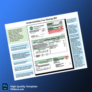 United States People S Energy Cooperative Editable Utility Bill Template in Word and PDF formats