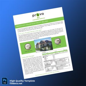 United States Provo Power Editable Net Metering Guide Template in Word and PDF formats