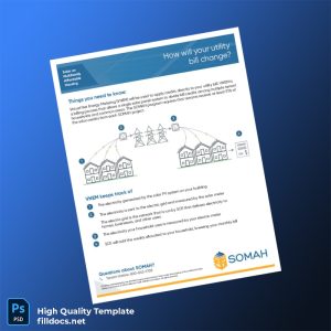 United States Southern California Edison Editable Utility Bill Template in Word and PDF formats