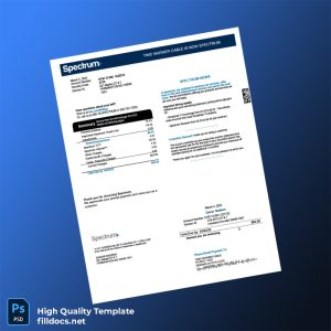 United States Spectrum Editable Bank Statement Template in Word and PDF formats
