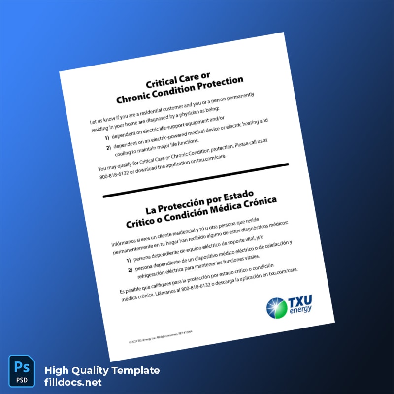 United States TXU Energy Editable Electricity Bill Template in Word and PDF formats page 3