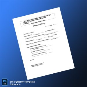 Fillable United States UCSD Employment Verification Letter Template - Word/PDF Template Preview - FillDocs
