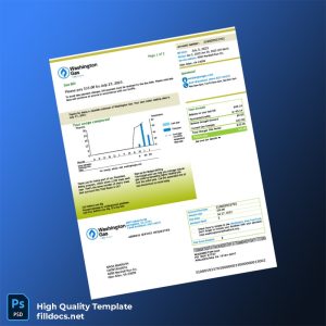 United States Washington Gas Editable Gas Bill Template in Word and PDF formats