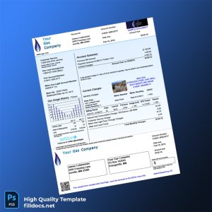 United States Your Gas Company Editable Gas Bill Template in Word and PDF formats