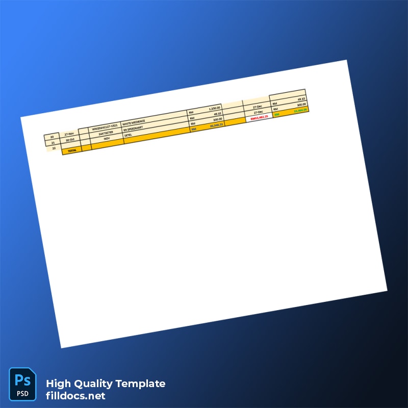 Unknown Editable Invoice Template in Word and PDF formats page 3