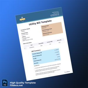 Utility Bill Template Editable Utility Bill Template in Word and PDF formats
