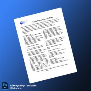 Fillable Venezuela National Land Transportation Vehicle Registration Certificate Template - Word/PDF Template Preview - FillDocs