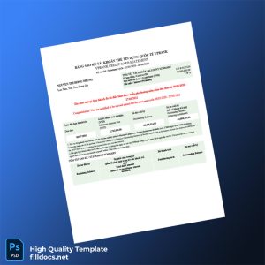 Vietnam Bank Statement Template in Word and PDF formats