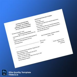 Fillable Vietnam Business Registration Certificate Template - Word/PDF Template Preview - FillDocs
