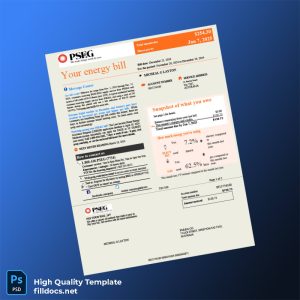 Watt Editable Utility Bill Template in Word and PDF formats